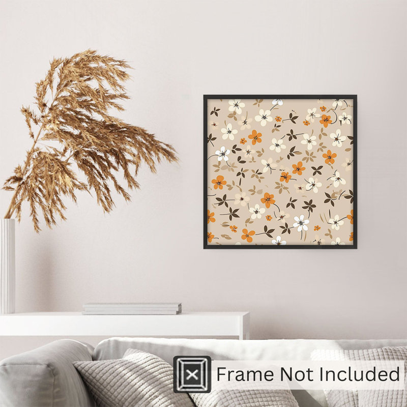 «Floral Fall Wildflowers», impression d'art sans cadre, H 24 po x l 24 po