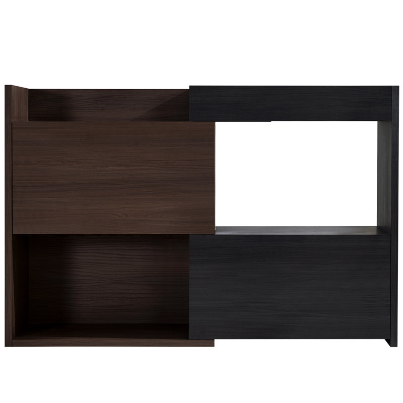 Armoire de rangement à chaussures extensible et rotative avec 1 tiroir, coin à 90 degrés pour l'espace de vie, couloir, entrée, pièce réglable en noyer noir de 32,5 po à 58,8 po, couloir, espace de réception,