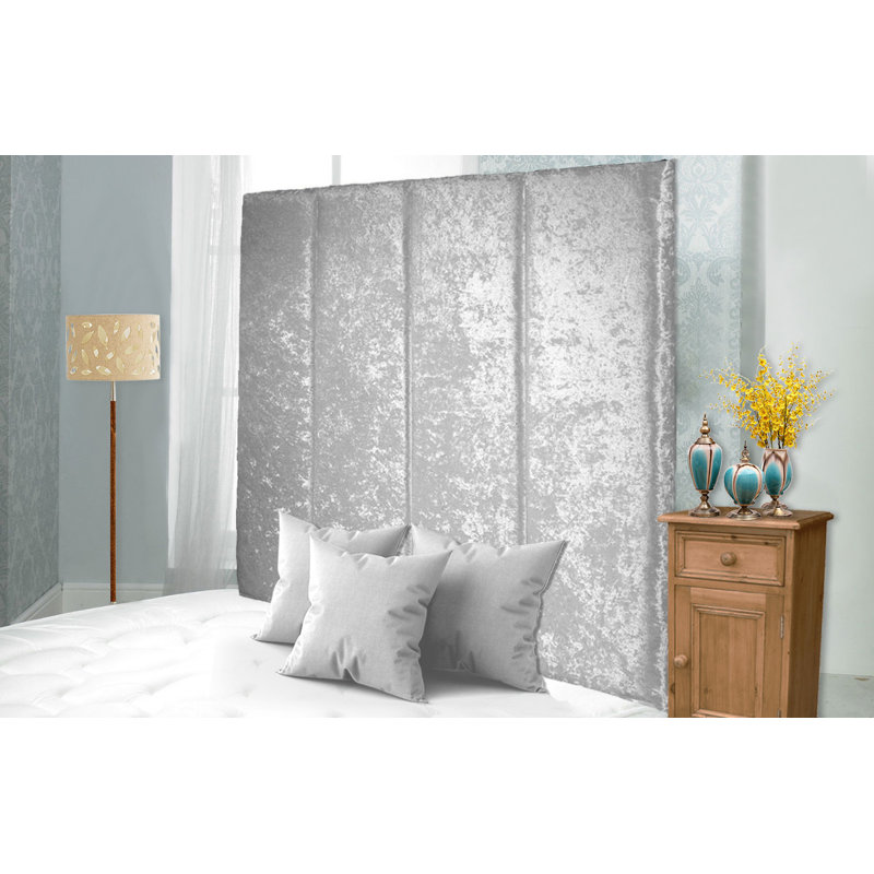 Upholstered Headboard, White Velvet, Single (3')