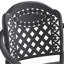 Chaise de patio en fonte d'aluminium 4 pièces avec structure et coussins noirs-531808079-531808065