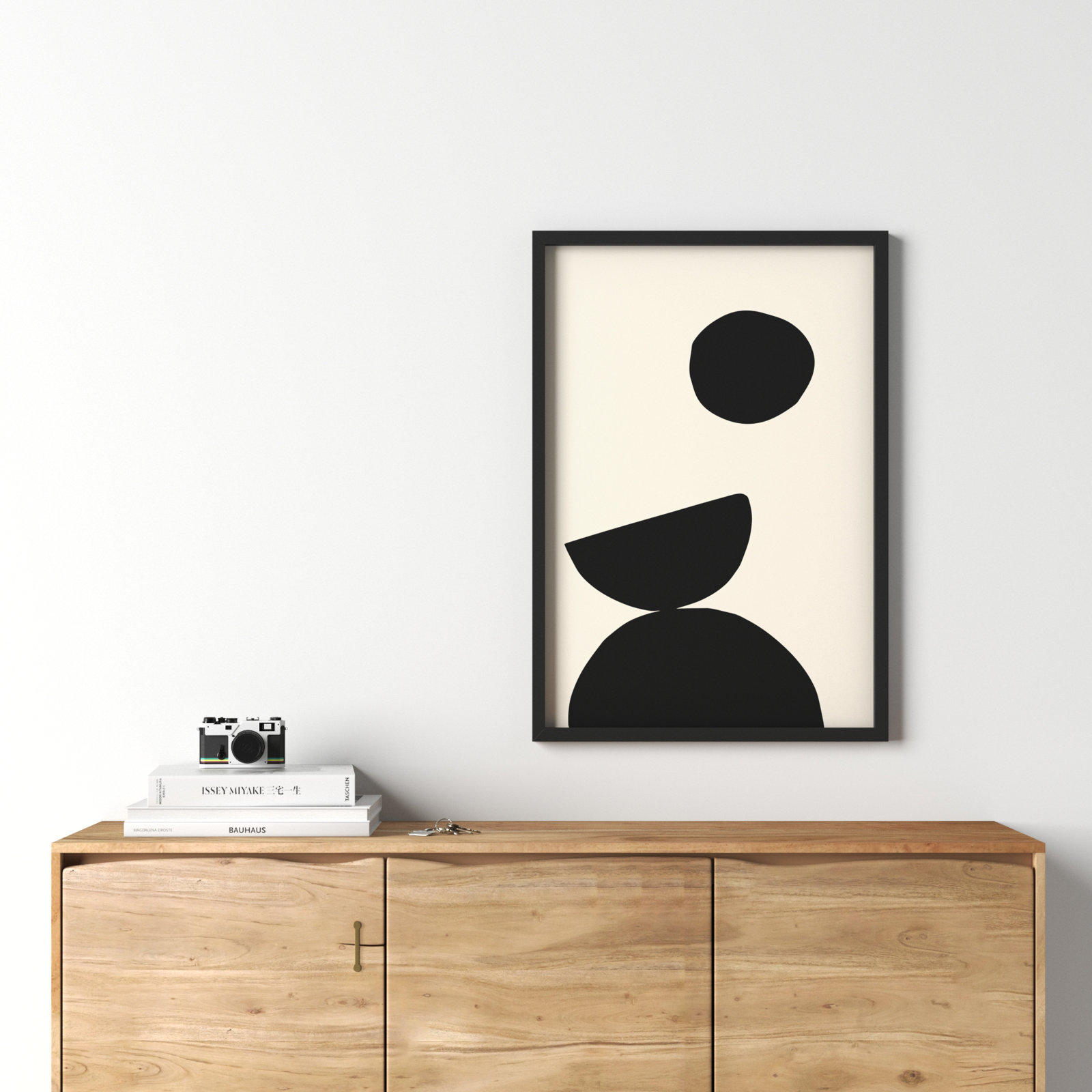 Organic Shapes 09 by 1x Studio, 13.25" H x 9.56" W x 0.88" D, Black