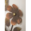 Décoration murale fleur en métal avec cadre