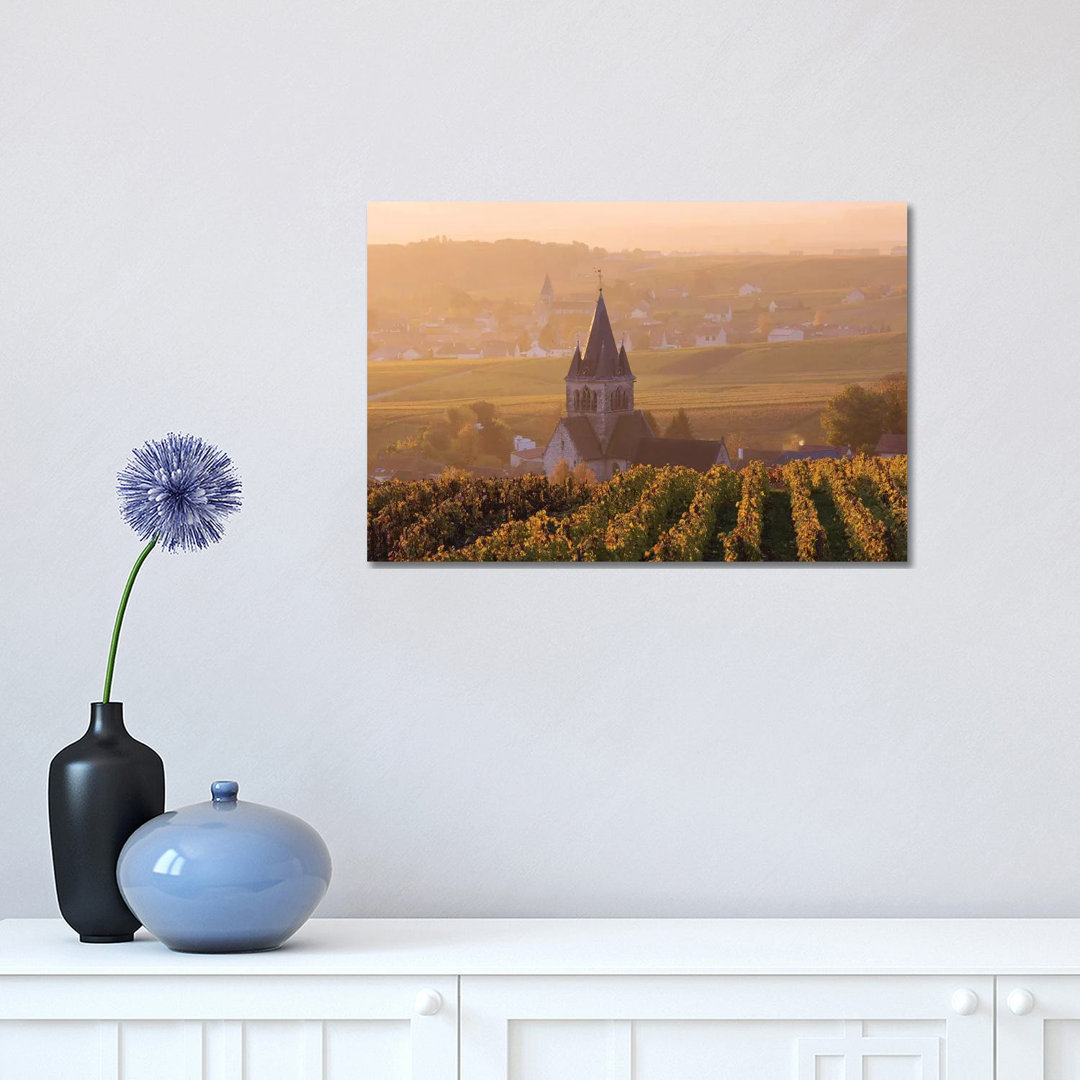 Ville Dommange Vineyards, Champagne, France by Matteo Colombo - Wrapped Canvas Print