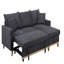 Canapé-lit modulaire réversible avec méridienne avec rangement