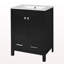 Meuble-lavabo de 24 pouces avec lavabo encastré intégré et armoire de rangement avec 2 portes et 1 tiroir. Comprend une tablette de porte à double couche, une conception à fermeture douce et des solutions de rangement polyvalentes-197894027