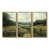 Toile avec cadre flottant or