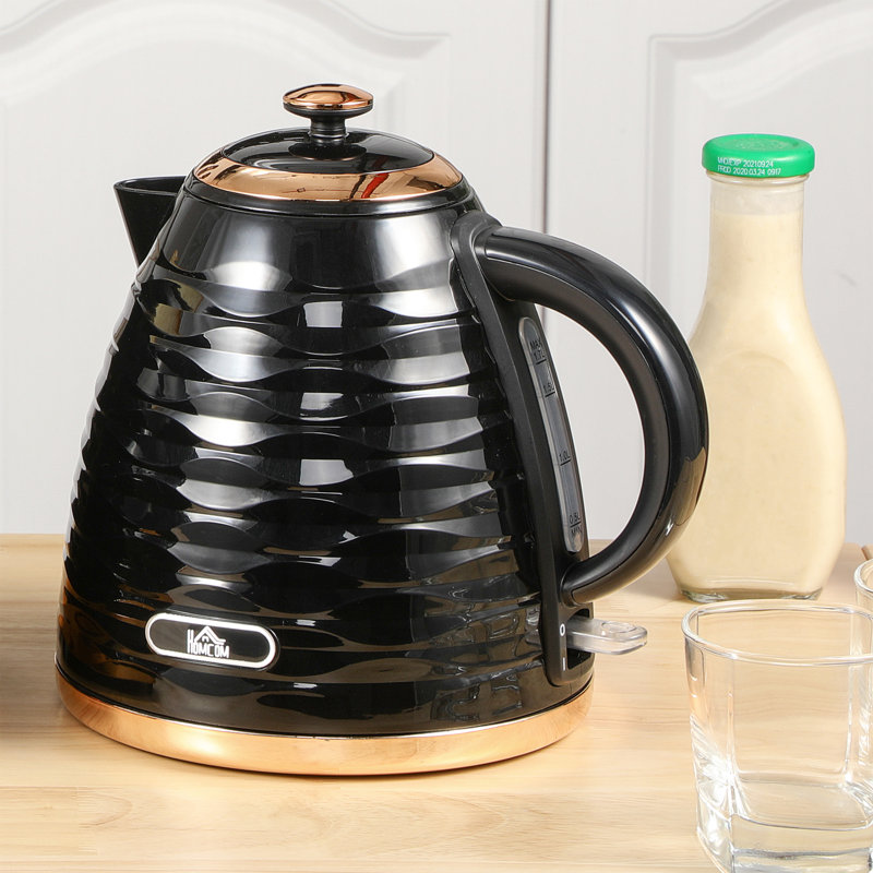 HOMCOM 1.7L Electric Tea Kettle, Black