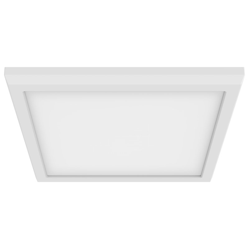White Aluminum 9-Inch Square LED Flush Mount Light
