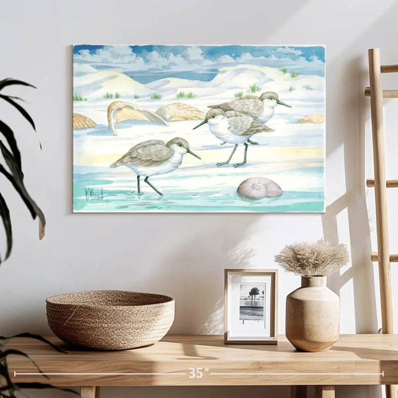 Shell Island Sandpipers, 16" H x 24" W