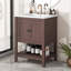 Meuble-lavabo moderne élégant de 24 po avec lavabo en céramique élégant et tablette ouverte en bois massif-1688716448