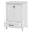 Meuble-lavabo 24 po avec lavabo, meuble-lavabo avec tiroir et portes, bois massif et panneau de fibres à densité moyenne 24 po