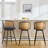 Cane Back Swivel Upholstered  Stool-1335810502-1335810503