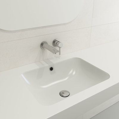 BOCCHI Scala 16.14 " Fireclay Rectangular Bathroom Sink and Overflow Hole