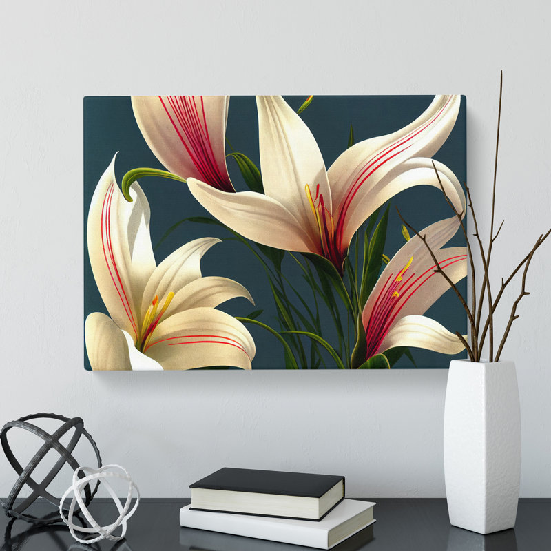 Bold Lily Flowers - Wrapped Canvas, 35cm H x 50cm W x 3cm D