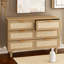 Commode 6 tiroirs multi-usages, armoire de rangement moderne avec pieds en bois-88590369-121685575-131508418