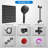 Rain Shower Head, High/Low Pressure Water, 11 Inch Adjustable Extension Arm,5 Settings Handheld Shower Head Combo-119448911