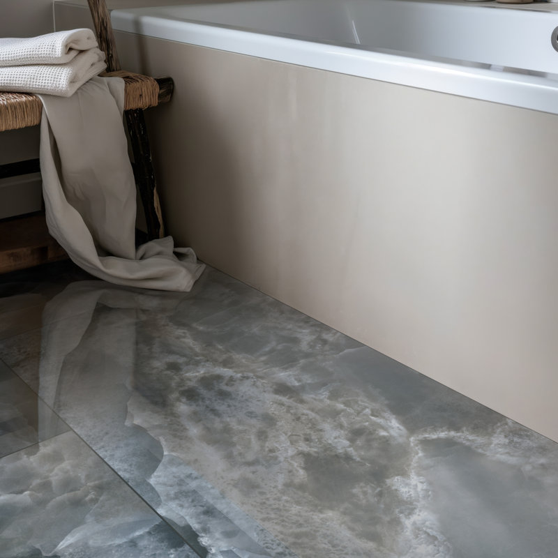Ventara 24 in. x 48 in. Polished Porcelain Stone Look Floor and Wall Tile, Cosmos