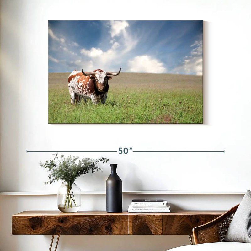 Brampt Oklahoman Texas Longhorn, 26" H x 39" W