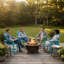 Ensemble de 4 chaises d'extérieur en PEHD Adirondack-888643994