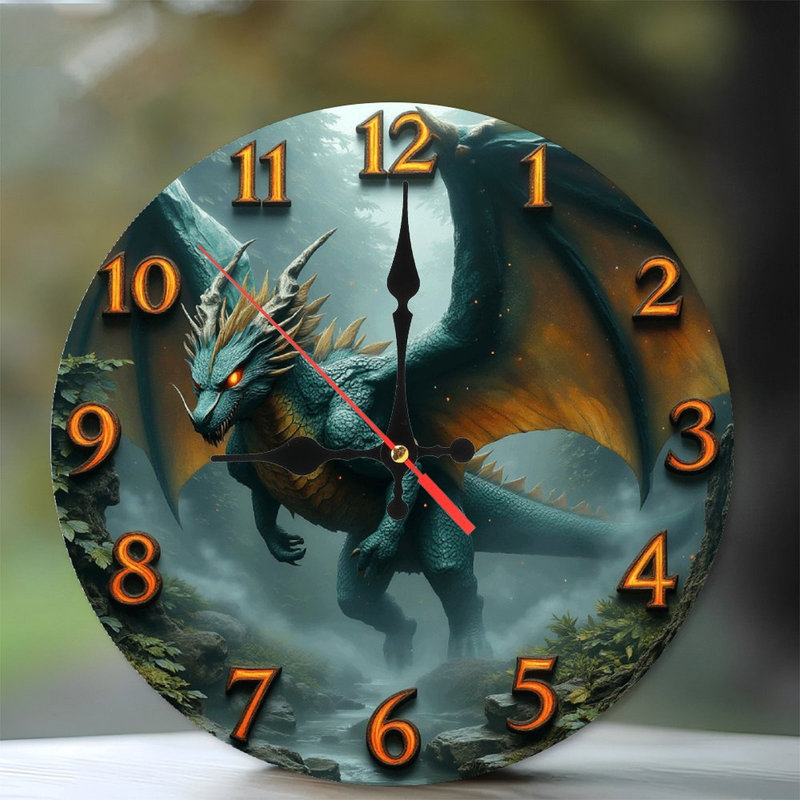 Horloge murale fantaisie dragon
