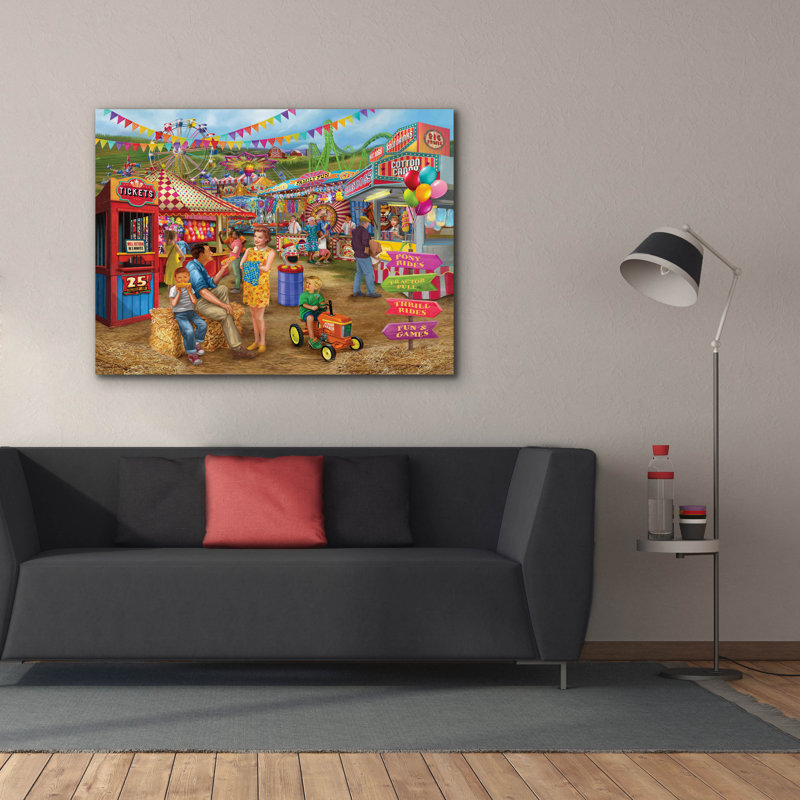 " Fairground Games " by Bigelow Illustrations, 40" H x 54" W x 1.5" D
