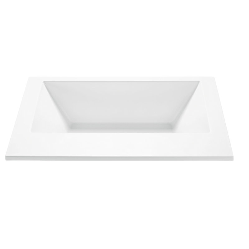Metro 1 Soaking Acrylic Bathtub - 72 x 42, White, Drop In, 20" H x 72" W x 37.25" D