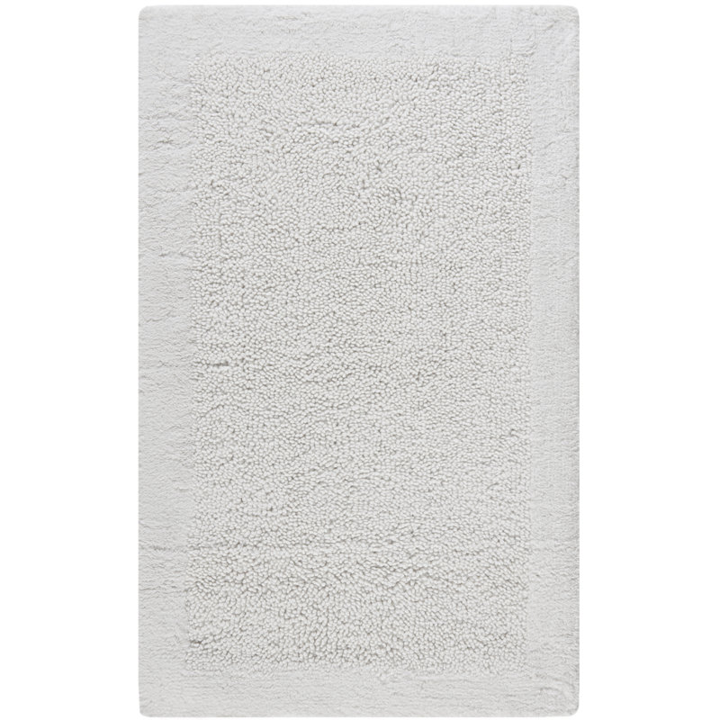 Tapis en coton touffeté à la main Master Bath, H 21 po x l 34 po, Blanc