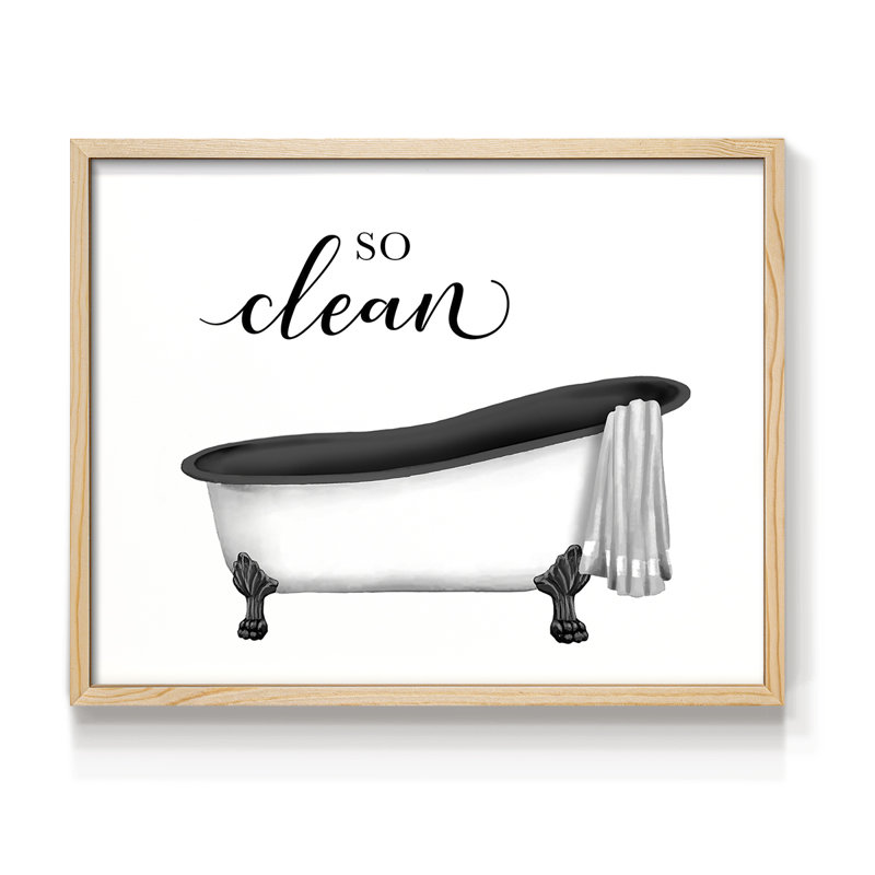 So Clean -Framed Print - Restickable, H 8 po x l 10 po, Naturel