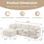 Canapé modulaire avec repose-pieds Modern Cloud, aucun assemblage requis-919662651