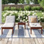 Ensemble 3 pièces de chaise longue avec coussins Marsily