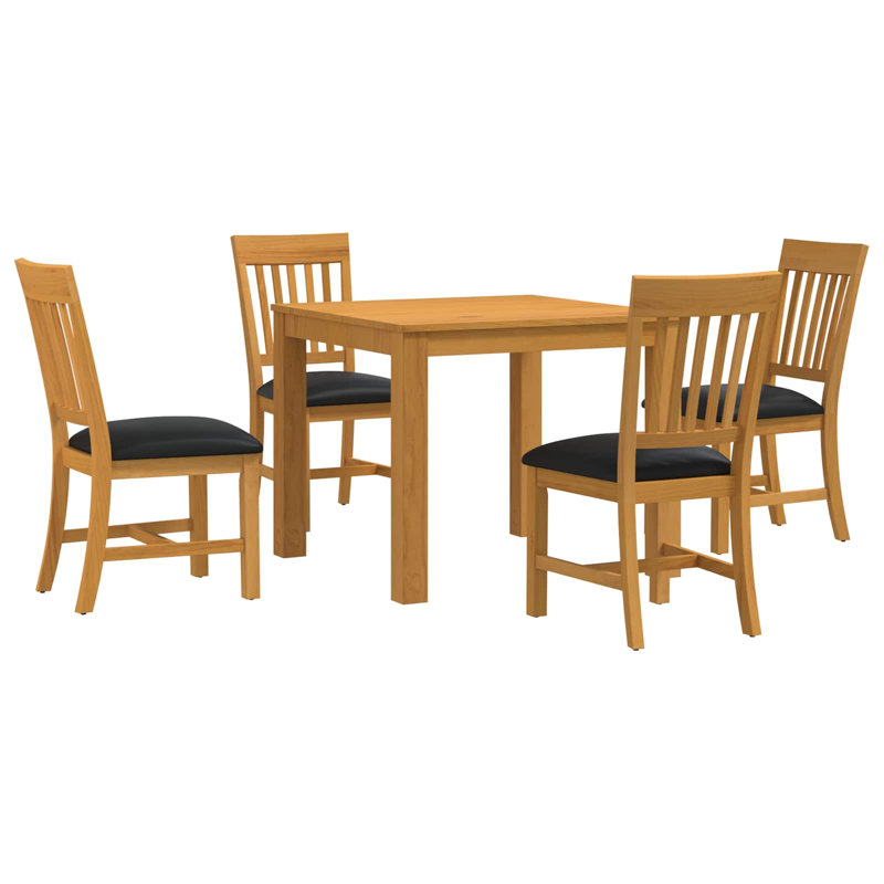 Oak Solid Wood Dining Set, 5