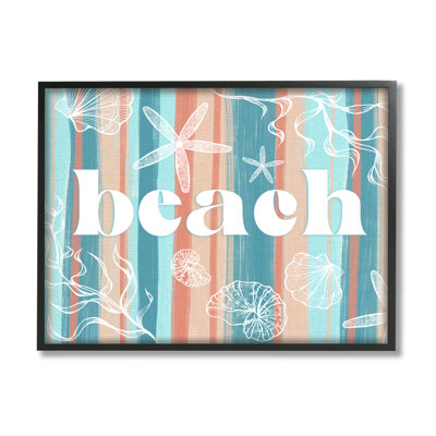 «Striped Beach», signe de la mer, algues, corail, art texturé par Ziwei Li