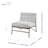 Arrlo Biscuit Tufted Armless Slipper Chair-2118248196