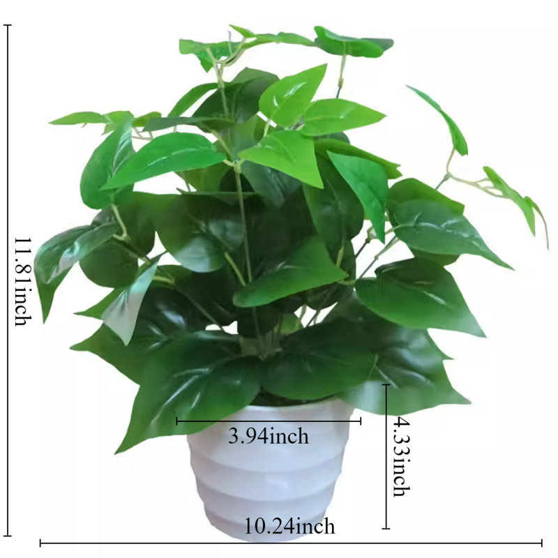 Plante verte simulée en pot
