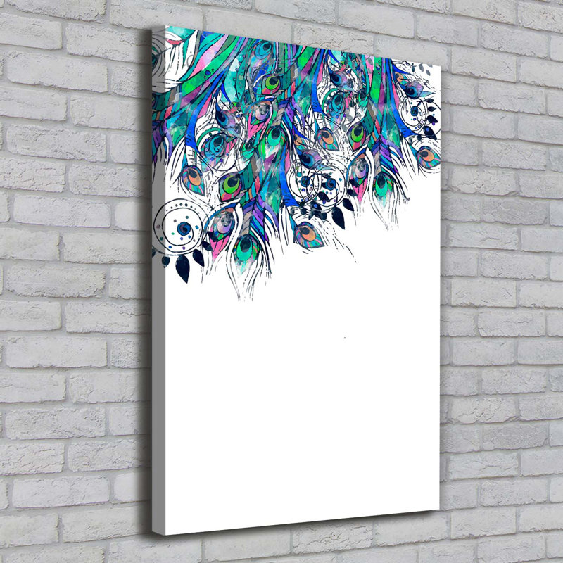 Peacock Feathers - Wrapped Canvas Print