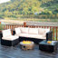 Rattan Sectional Seating Group with Cushions-1801425529
