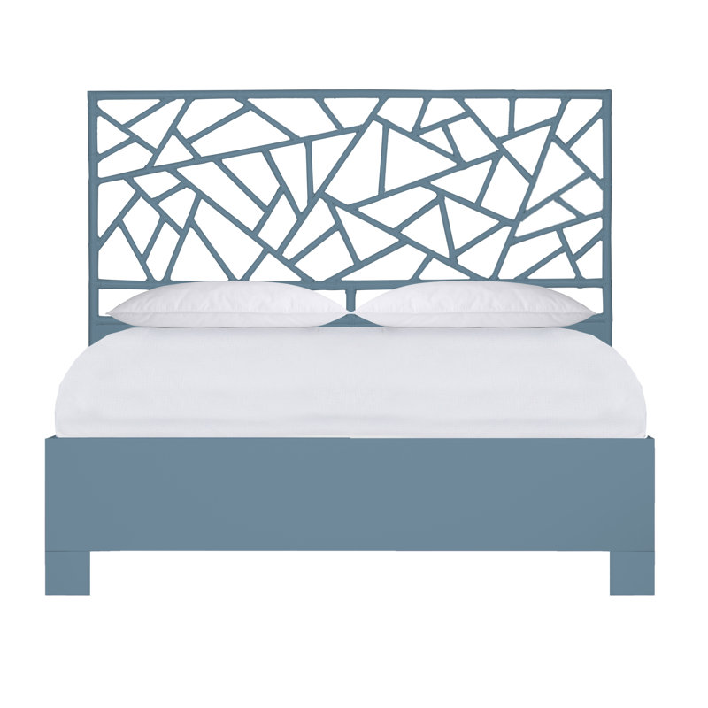 Tiffany Low Profile Bed, King, Regatta Blue