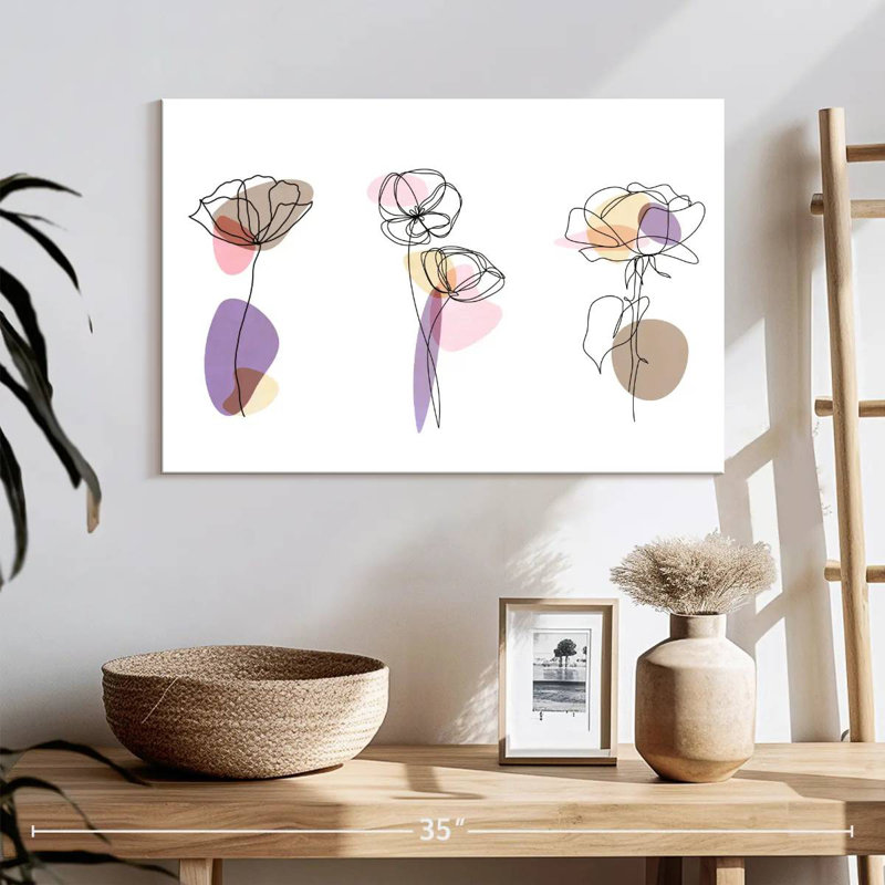 Illustration d'une fleur de tulipe Harnek, H 16 po x l 24 po