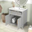 Meuble-lavabo de salle de bain avec lavabo, tiroirs supérieurs et portes doubles