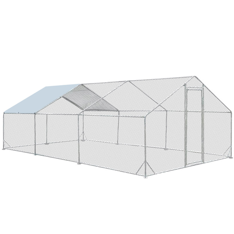 Derward 200 Square Feet Walk In Chicken Run with Chicken Run for up to 20 Chickens