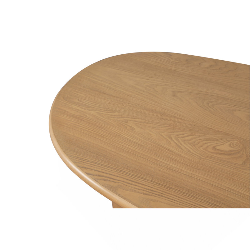 51'' Tapered Tabletop Coffee Table, Natural Wood