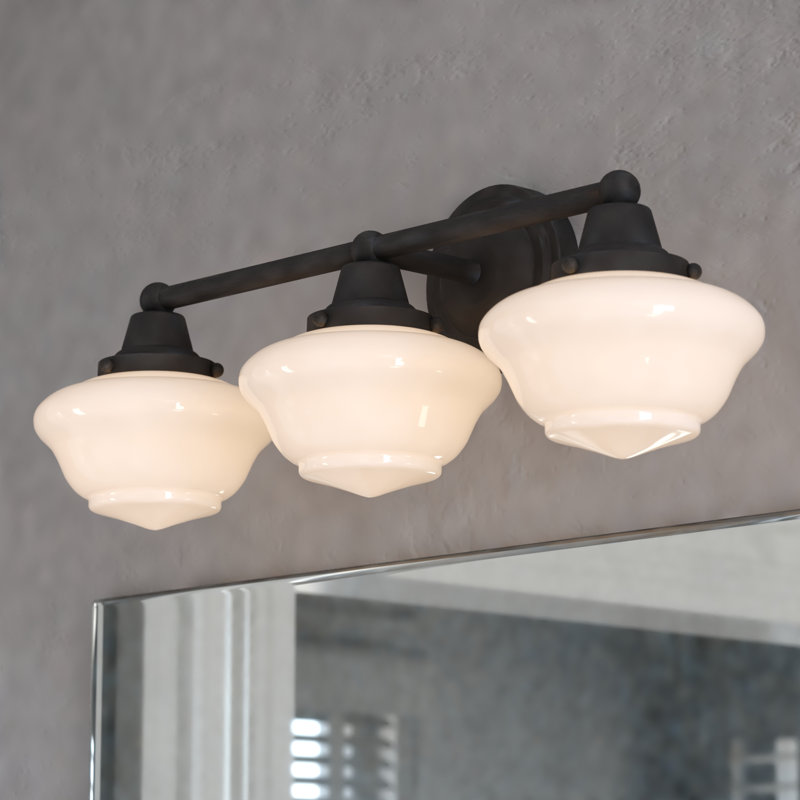 Luminaire de salle de bain 3 lumières Eastgate, 23" Width, Noir mat, Trois lumières