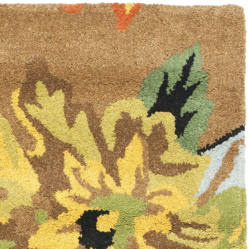 Soho Hand Tufted Wool And Viscose Floral Rug, Runner 2'6" x 6'