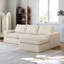 Canapé modulaire en velours côtelé en forme de L de 99 pouces sans os avec trois coussins et soutien pour le cou pour les espaces de vie, coussin éponge à haute résilience à double couche, rembourrage en éponge à densité de rebond lente-1792201025