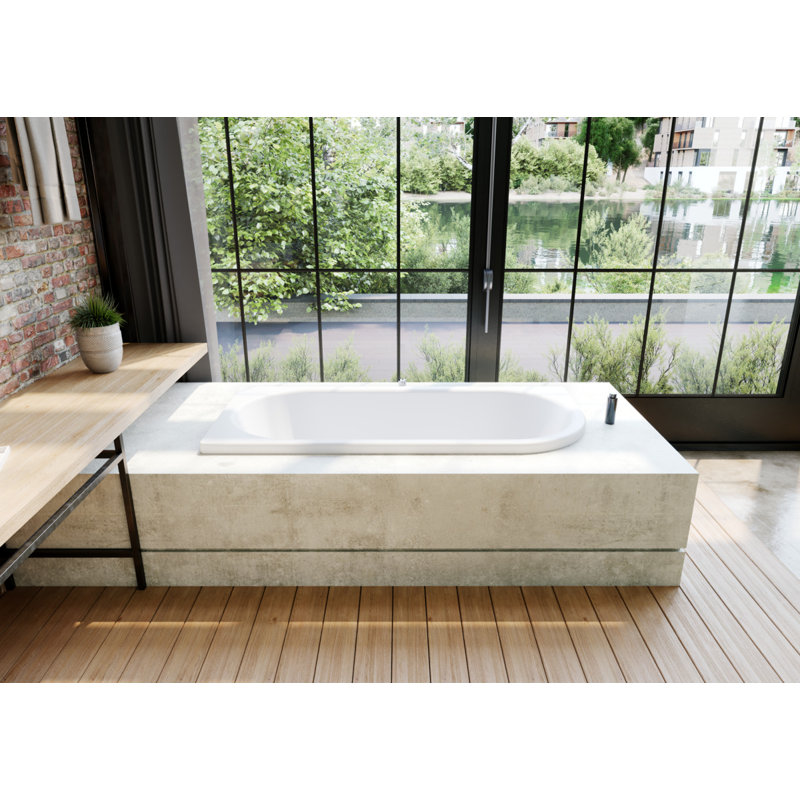 Centro Duo 70.87 " L x 31.5 " W Freestanding and Mounting / Installation Required Soaking Porcelain Enameled Steel Bathtub