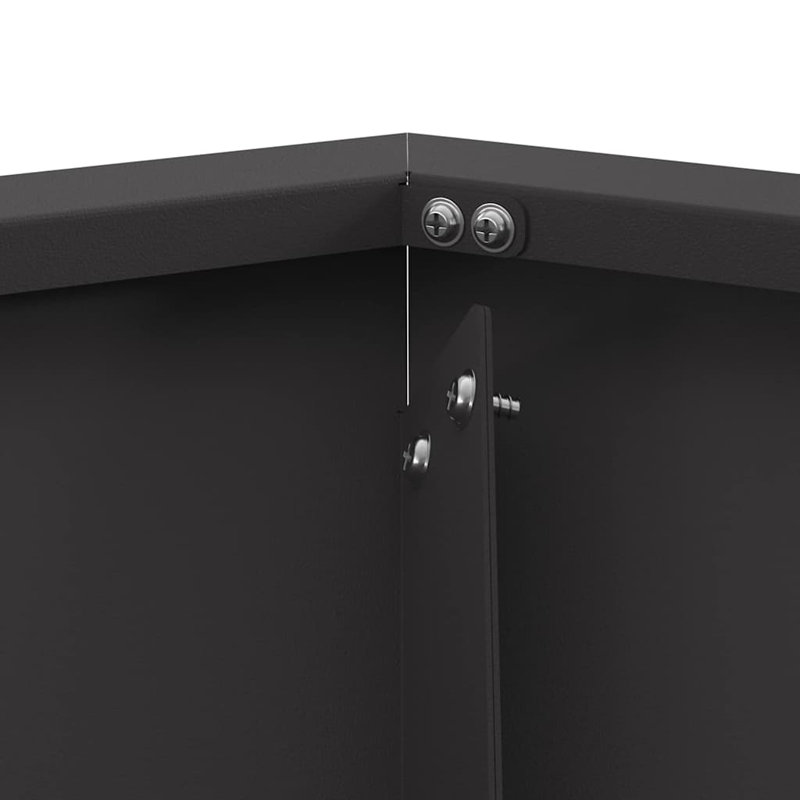 Modern Fire Pit, 28cm H x 100cm W x 100cm D, Black