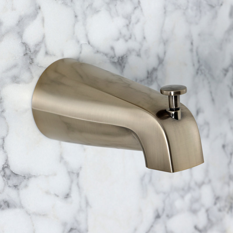Kingston Brass Restoration Double-Handle 3-Hole Thermostatic Tub and Shower Faucet with Plunger Diverter, Antique Brass