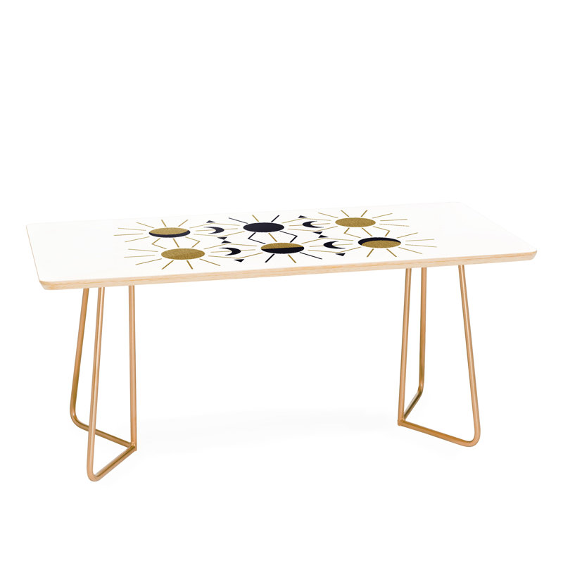 Table basse lune et soleil, Or