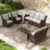 Guo 7 - Person Patio Conversation Sets with Cushions