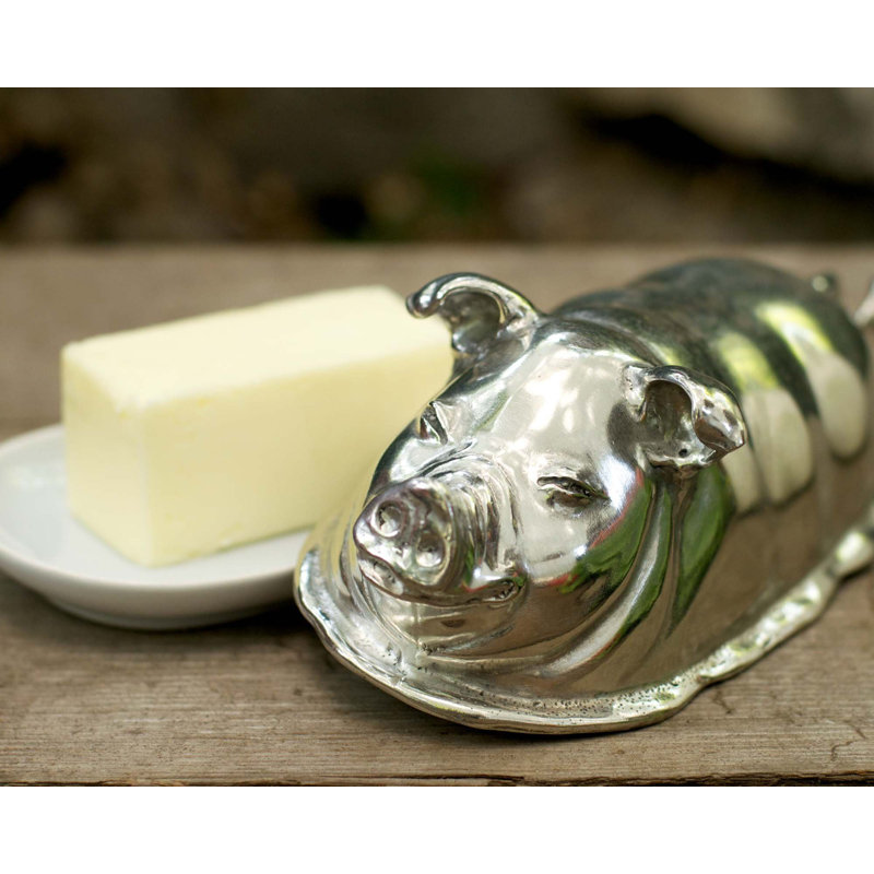 Garden Friends Pewter Butter Dish